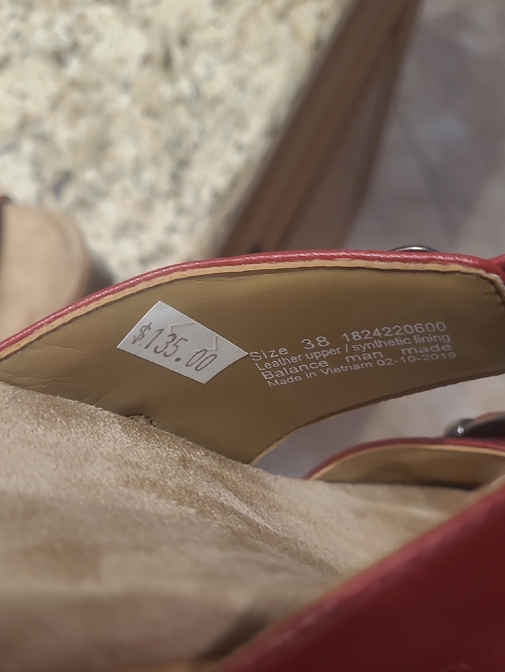 Dansko Women's Red Leather Two-Buckle Slide Sandals - Picture 3 of 4